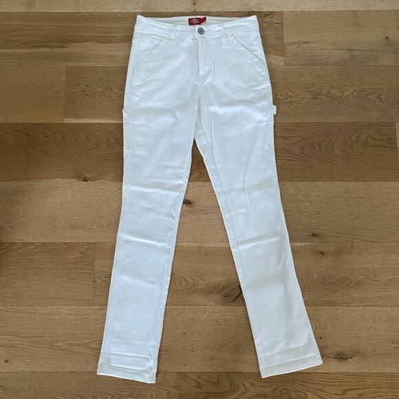 Dickies - High Rise Skinny Jeans in White - Picture 1 of 4